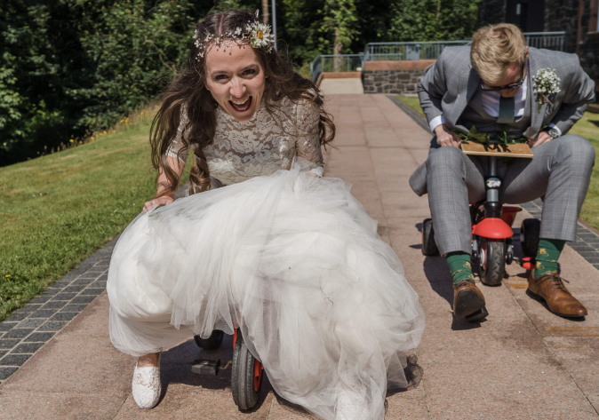 Bride & Groom kidding around