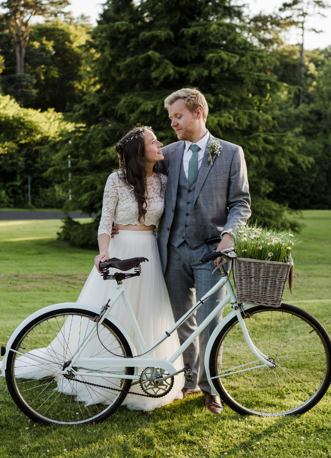 Bride & Groom - bicycle