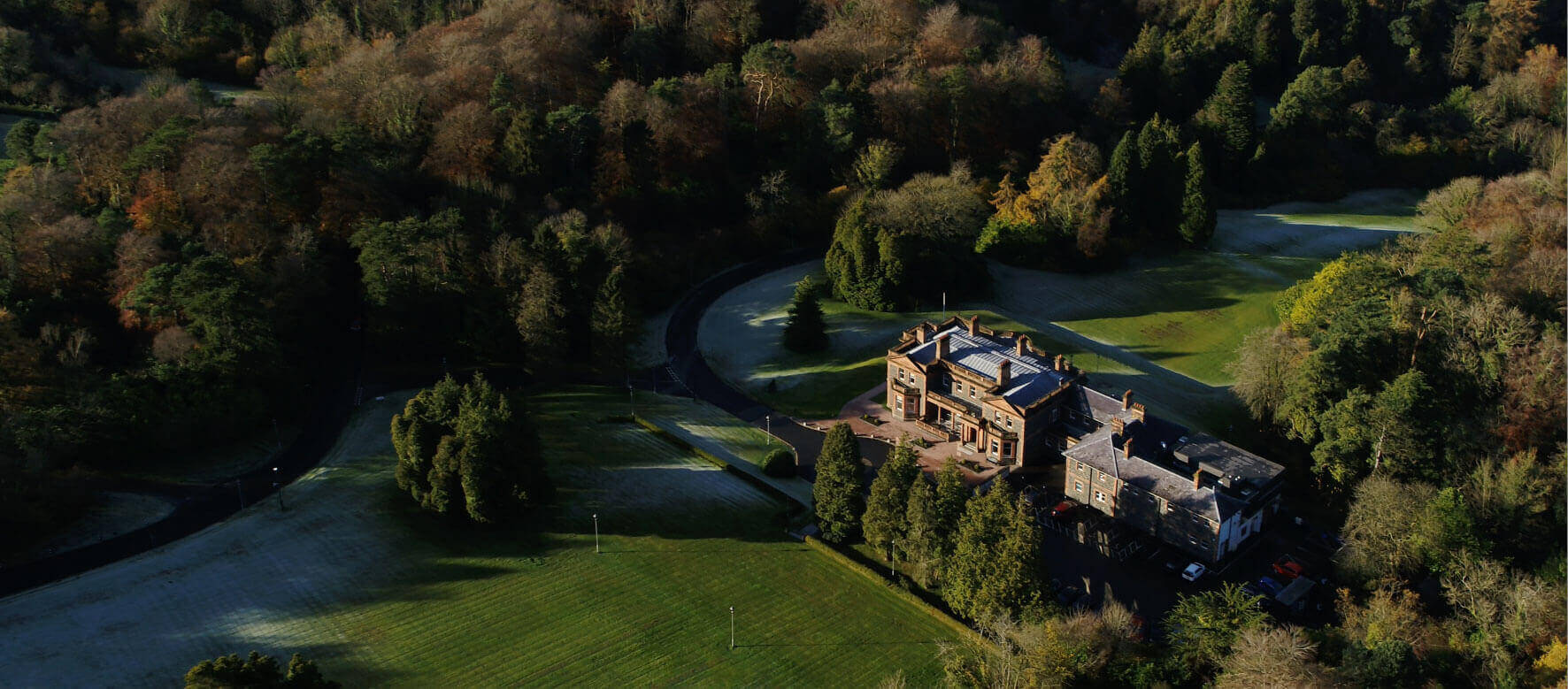 Aerial photograph of Cultra Manor